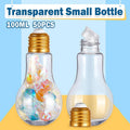50PCS 100ML Transparent Bulb Bottle Plastic Candy Jar Storage Container Reusable V528-BULB-BOX-50PCS-100ML-590129