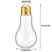 50PCS 100ML Transparent Bulb Bottle Plastic Candy Jar Storage Container Reusable V528-BULB-BOX-50PCS-100ML-590129