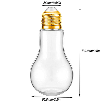 50PCS 100ML Transparent Bulb Bottle Plastic Candy Jar Storage Container Reusable V528-BULB-BOX-50PCS-100ML-590129