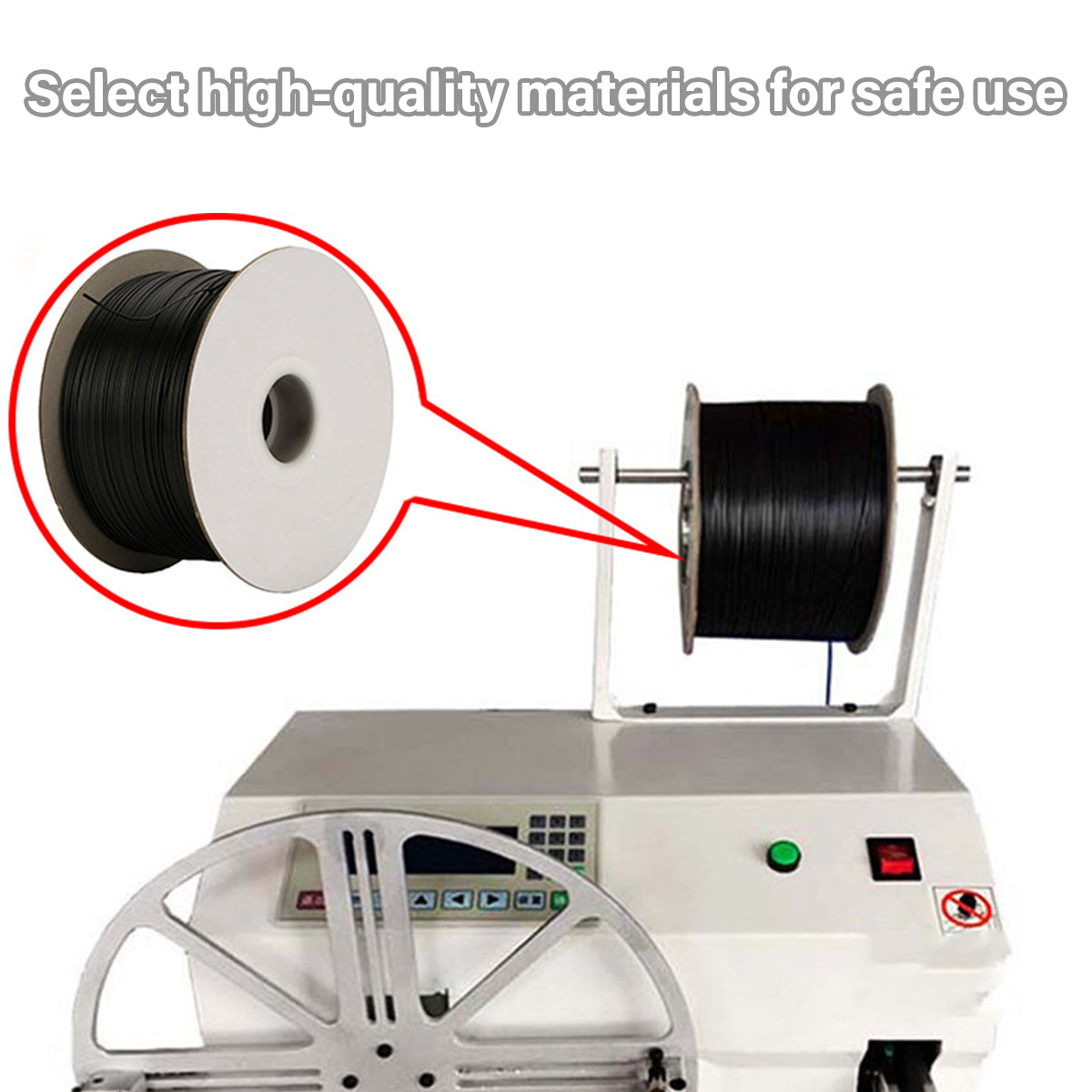 1000M Coiled Tie Wire Elliptical Binding Wire Garden Plant Cable Roll for Home - Black V528-BUNDLING-BLACK-1ROLL-385157