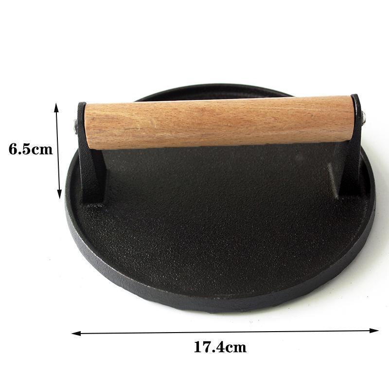 Cast Iron Burger Press Making Hamburger Steak Meat Smasher Utensils Grill BBQ V528-BURGERPRESSMAKING-980080