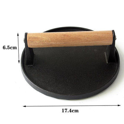 Cast Iron Burger Press Making Hamburger Steak Meat Smasher Utensils Grill BBQ V528-BURGERPRESSMAKING-980080