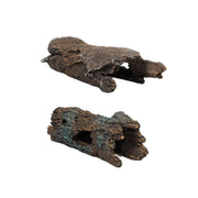 Tree Log Hide Ornament Trunk Tunnel Fish Reptile Tank Resin Aquarium Decoration - Small
