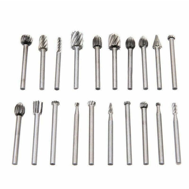 20Pcs Tungsten Steel Solid Carbide Burrs For Dremel Rotary Tool Bit Accessories V528-BURRSBIT-695527