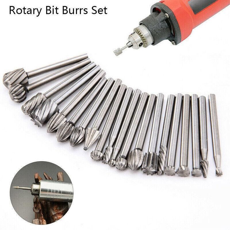 20Pcs Tungsten Steel Solid Carbide Burrs For Dremel Rotary Tool Bit Accessories V528-BURRSBIT-695527