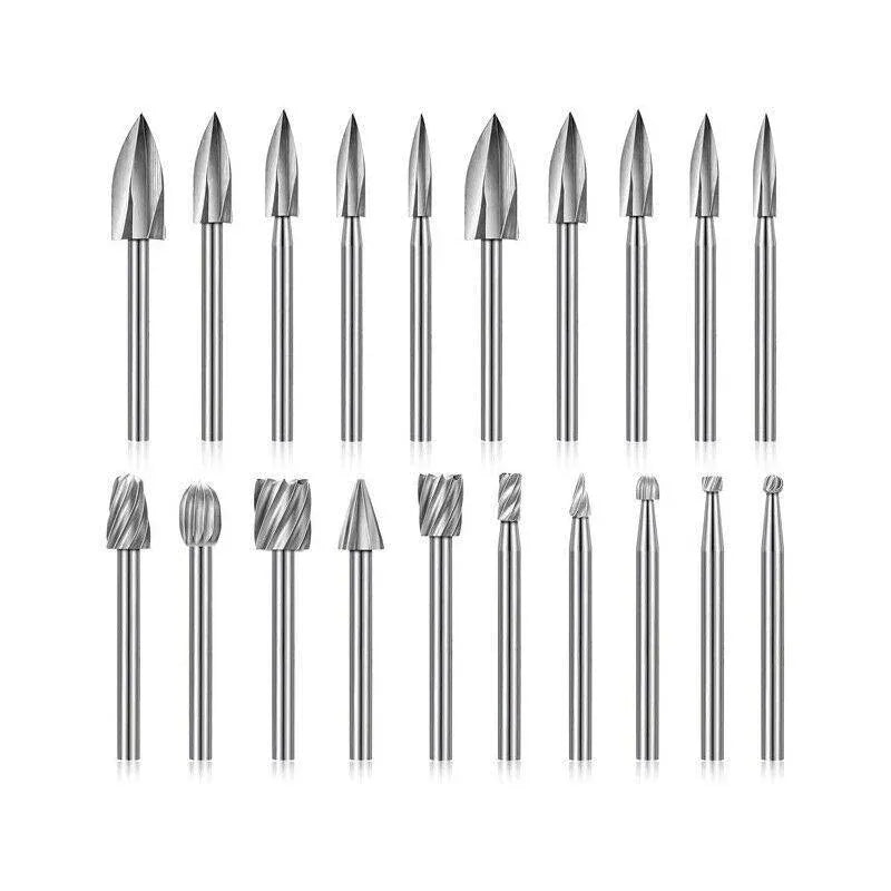 20Pcs Tungsten Steel Solid Carbide Burrs For Dremel Rotary Tool Bit Accessories V528-BURRSBIT-695527
