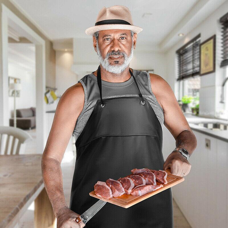 Waterproof Apron Pvc Apron Chef Butcher Work Heavy Duty Royal Black Best Quality V528-BUTCHERAPRON-469183