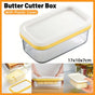 Rectangular Butter Box Storage Container Cheese Cutter Kitchen Organizer Lid V528-BUTTER-200G-979741