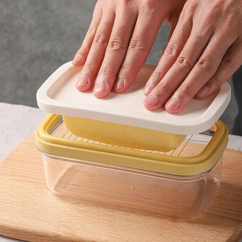 Rectangular Butter Box Storage Container Cheese Cutter Kitchen Organizer Lid V528-BUTTER-200G-979741