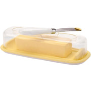 Square Butter Box with Knife Cheese Storage Container Cutting Tray for Kitchen V528-BUTTER-BOX-926427