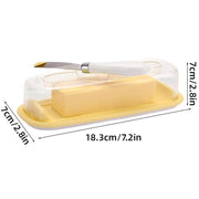 Square Butter Box with Knife Cheese Storage Container Cutting Tray for Kitchen V528-BUTTER-BOX-926427