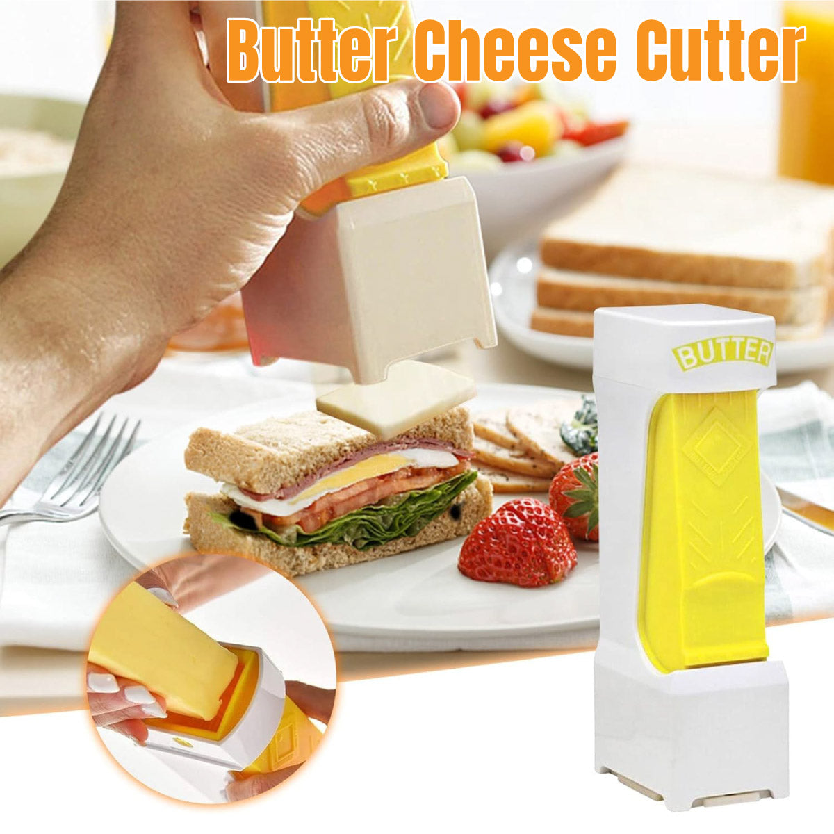 Butter Cutter Butter Slicer Cheese Slicer Cheese Divider Stainless Steel Home V528-BUTTER-CUTTER-263410