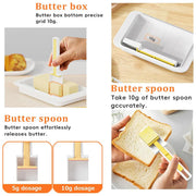 Butter Cheese Storage Box Kitchen Container with Lid Plastic Fridge Organizer - White V528-BUTTER-DISH-WHITE-494026
