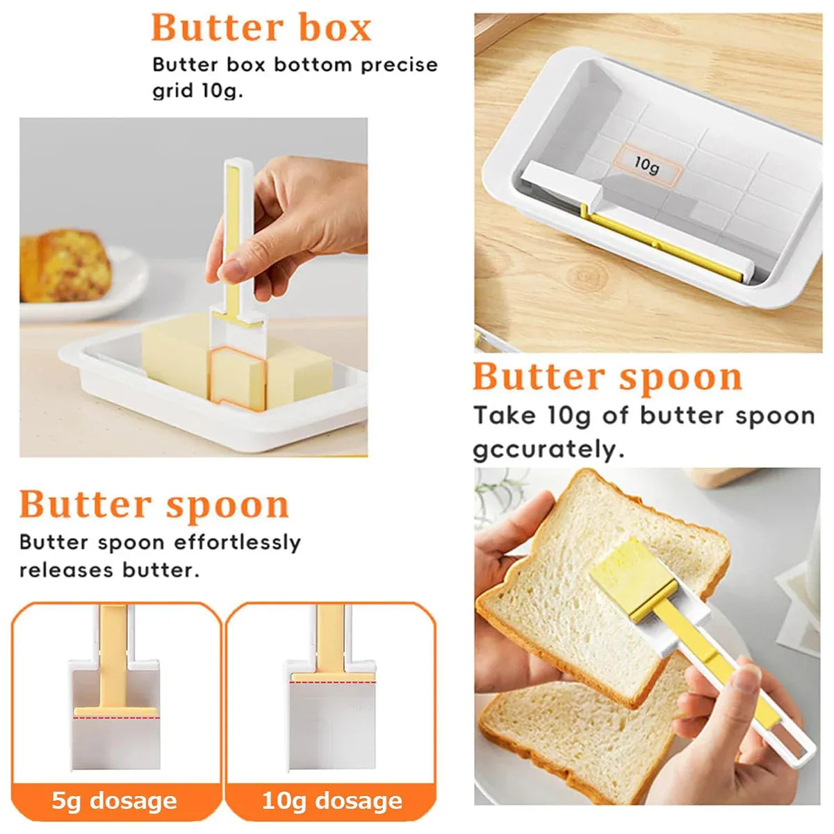 Butter Cheese Storage Box Kitchen Container with Lid Plastic Fridge Organizer - White V528-BUTTER-DISH-WHITE-494026