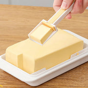 Butter Cheese Storage Box Kitchen Container with Lid Plastic Fridge Organizer - White V528-BUTTER-DISH-WHITE-494026