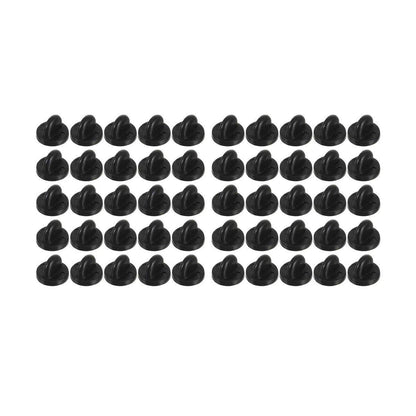 50PCS Black Butterfly Pin Backs Plastic Locking Caps for Badges Lapel Pins Brooches V528-BUTTERFLY-HAT-50PCS-662780