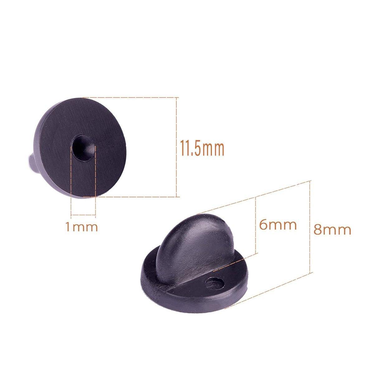 50PCS Black Butterfly Pin Backs Plastic Locking Caps for Badges Lapel Pins Brooches V528-BUTTERFLY-HAT-50PCS-662780