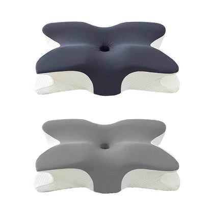 Memory Foam Butterfly Pillow Neck Support Slow Rebound Cervical Pillow - Dark Grey V528-BUTTERFLY-PILLOW-DARK-GREY-148392