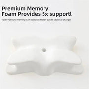 Memory Foam Butterfly Pillow Neck Support Slow Rebound Cervical Pillow - Dark Grey V528-BUTTERFLY-PILLOW-DARK-GREY-148392