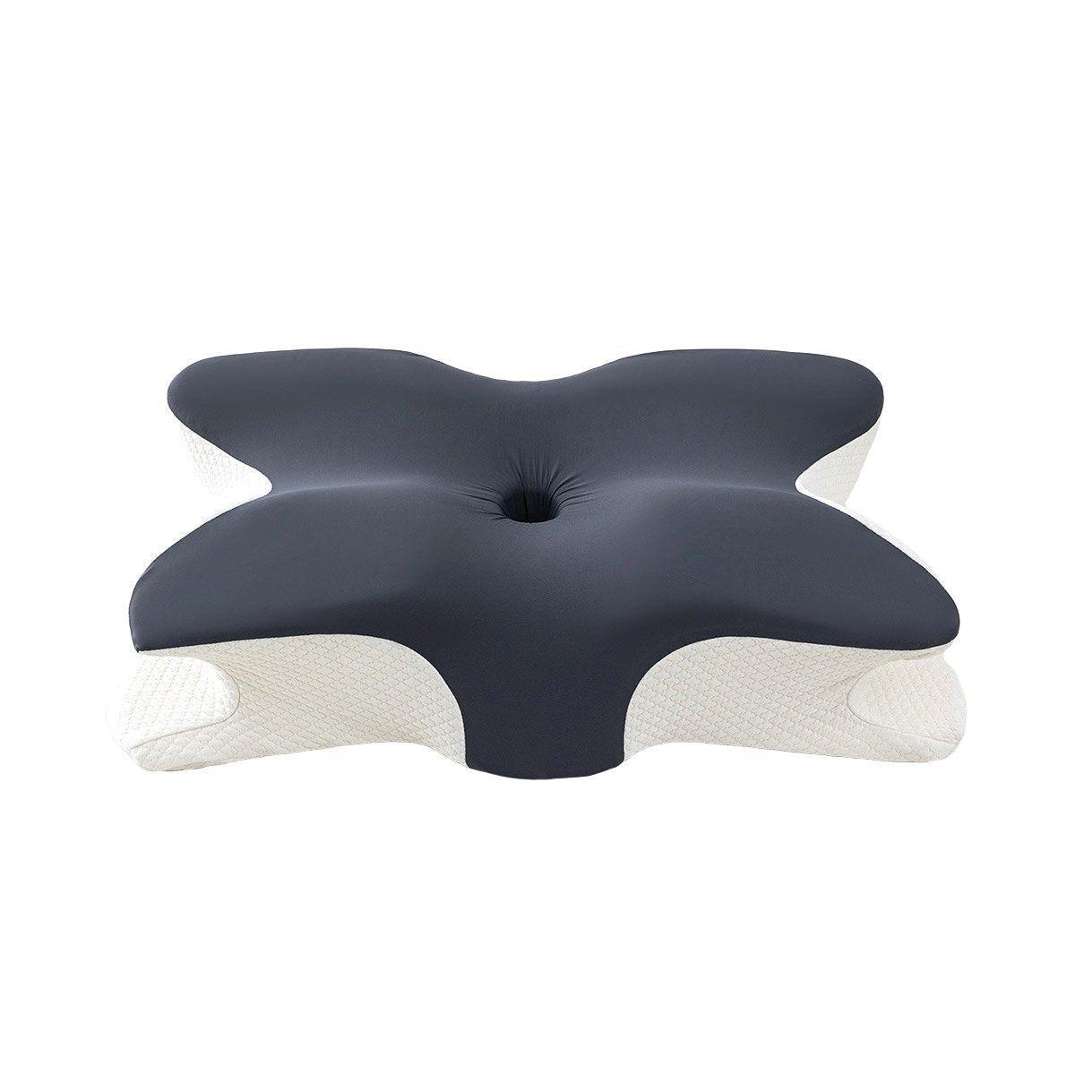 Memory Foam Butterfly Pillow Neck Support Slow Rebound Cervical Pillow - Light Grey V528-BUTTERFLY-PILLOW-LIGHT-GREY-568298