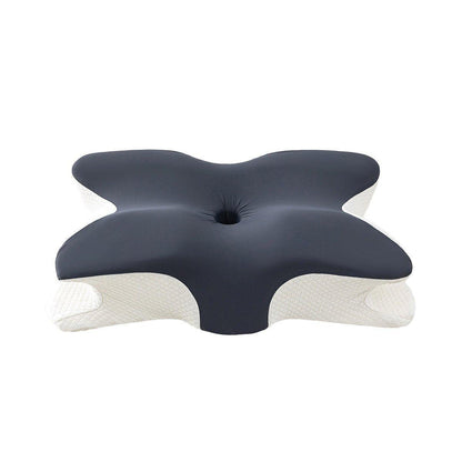 Memory Foam Butterfly Pillow Neck Support Slow Rebound Cervical Pillow - Light Grey V528-BUTTERFLY-PILLOW-LIGHT-GREY-568298
