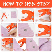 Snap Button Installation Tool Pliers Set Fastener Press Stud Kit Sewing Tool V528-BUTTON-TOOL-150-412506