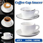 6PCS Ceramic Coffee Cup and Saucer Set Apricot Tea Cup with Ear Hotel Coffee Cup - 160ml V528-C-GOLD-TRIM-160ML-6PCS-725838