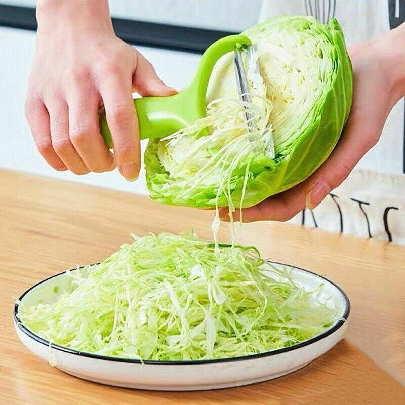 Stainless Steel Cabbage Peeler Wide Blade Vegetable Shredder with Ergonomic Handle V528-CABBAGE-GREEN-5464500