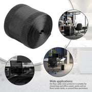 Cable Cover Nylon Sticky Wire Protector Floor Blanket Reusable Cord Tube Cover - Black-1Meter-Carpet V528-CABLE-COVER-CARPET-1M-860105