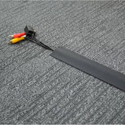 Cable Cover Nylon Sticky Wire Protector Floor Blanket Reusable Cord Tube Cover - Black-1Meter-Carpet V528-CABLE-COVER-CARPET-1M-860105