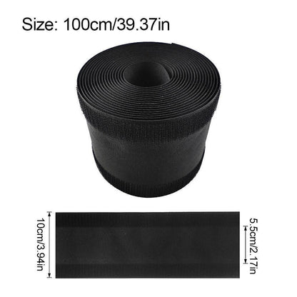 Cable Cover Nylon Sticky Wire Protector Floor Blanket Reusable Cord Tube Cover - Black-1Meter(with V528-CABLE-COVER-FLOOR-1M-846465