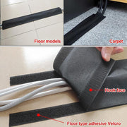 Cable Cover Nylon Sticky Wire Protector Floor Blanket Reusable Cord Tube Cover - Black-3Meter(with V528-CABLE-COVER-FLOOR-3M-722399