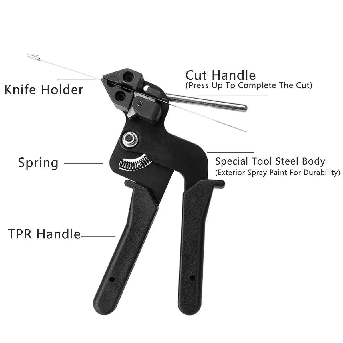 Self Locking Stainless Steel Strapping Pliers Belt Tightener Tool Machine V528-CABLE-TIE-GUN-749258