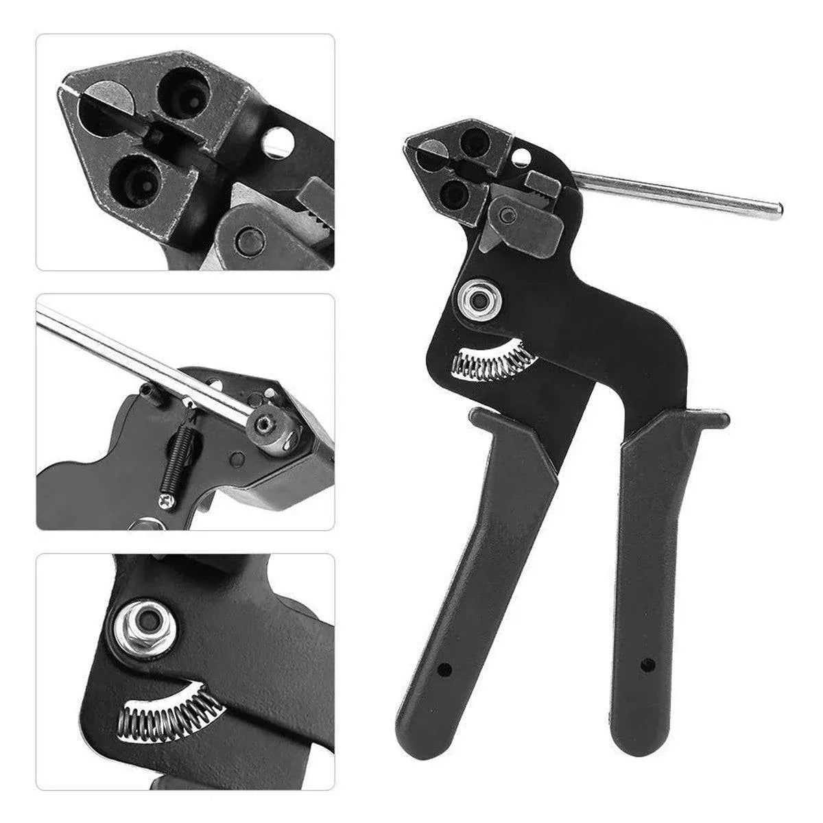 Self Locking Stainless Steel Strapping Pliers Belt Tightener Tool Machine V528-CABLE-TIE-GUN-749258