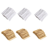 1000pcs Paper Tie Tape Wire 8/10/15cm for Baking Packing Bag Sealing Supplies - White-10cm V528-CABLE-TIE-WHITE-10CM-800471
