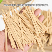 1000pcs Paper Tie Tape Wire 8/10/15cm for Baking Packing Bag Sealing Supplies - White-10cm V528-CABLE-TIE-WHITE-10CM-800471