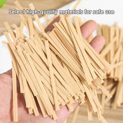 1000pcs Paper Tie Tape Wire 8/10/15cm for Baking Packing Bag Sealing Supplies - White-10cm V528-CABLE-TIE-WHITE-10CM-800471