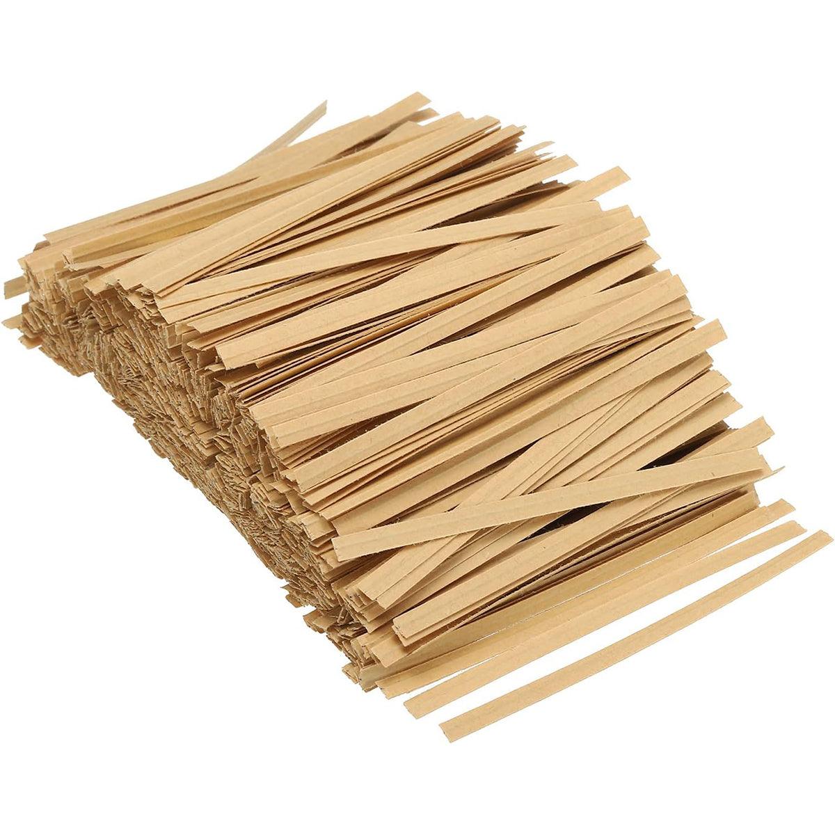 1000pcs Paper Tie Tape Wire 8/10/15cm for Baking Packing Bag Sealing Supplies - White-10cm V528-CABLE-TIE-WHITE-10CM-800471