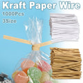 1000pcs Paper Tie Tape Wire 8/10/15cm for Baking Packing Bag Sealing Supplies - White-8cm V528-CABLE-TIE-WHITE-8CM-420832