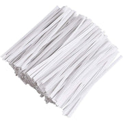 1000pcs Paper Tie Tape Wire 8/10/15cm for Baking Packing Bag Sealing Supplies - White-8cm V528-CABLE-TIE-WHITE-8CM-420832