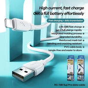 2.4A USB Fast Charger Phone Cable Data Cord For iPhone14 13 12 11Pro Max XR iPad - Black V528-CABLE-TYPE-C-BLACK-807447