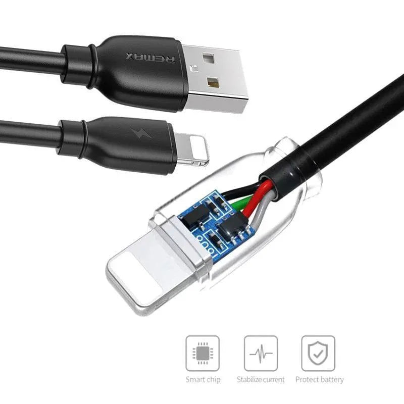 2.4A USB Fast Charger Phone Cable Data Cord For iPhone14 13 12 11Pro Max XR iPad - Black V528-CABLE-TYPE-C-BLACK-807447