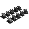 Adhesive Cord Management Cable Clips Black Wire Holder Organizer Clamp - 10PCS V528-CABLECLIPS-10PCS-276544