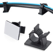 Adhesive Cord Management Cable Clips Black Wire Holder Organizer Clamp - 10PCS V528-CABLECLIPS-10PCS-276544