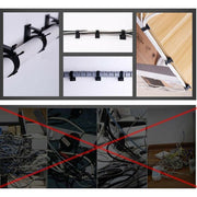 Adhesive Cord Management Cable Clips Black Wire Holder Organizer Clamp - 10PCS V528-CABLECLIPS-10PCS-276544