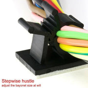 Adhesive Cord Management Cable Clips Black Wire Holder Organizer Clamp - 10PCS V528-CABLECLIPS-10PCS-276544
