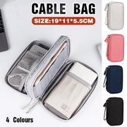 Electronic Accessories Cable Bag Organizer Travel Pouch Storage Cases Charger - Grey V528-CABLESTORAGEPACKAGE-GREY-217330