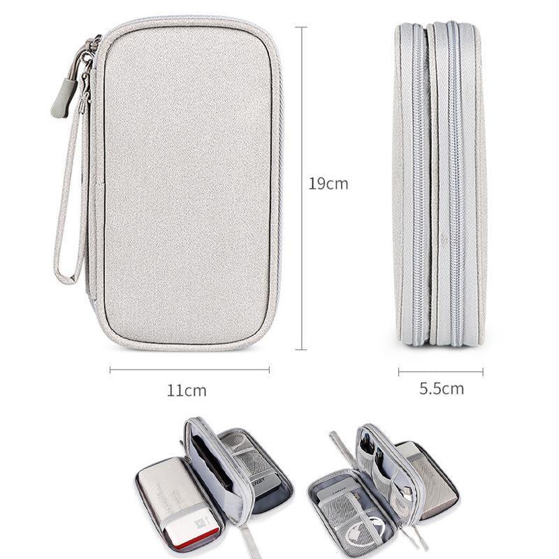Electronic Accessories Cable Bag Organizer Travel Pouch Storage Cases Charger - Grey V528-CABLESTORAGEPACKAGE-GREY-217330