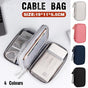 Electronic Accessories Cable Bag Organizer Travel Pouch Storage Cases Charger - Navy V528-CABLESTORAGEPACKAGE-NAVY-653248