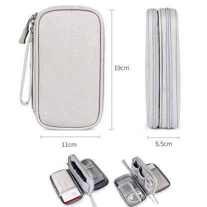 Electronic Accessories Cable Bag Organizer Travel Pouch Storage Cases Charger - Pink V528-CABLESTORAGEPACKAGE-PINK-716026